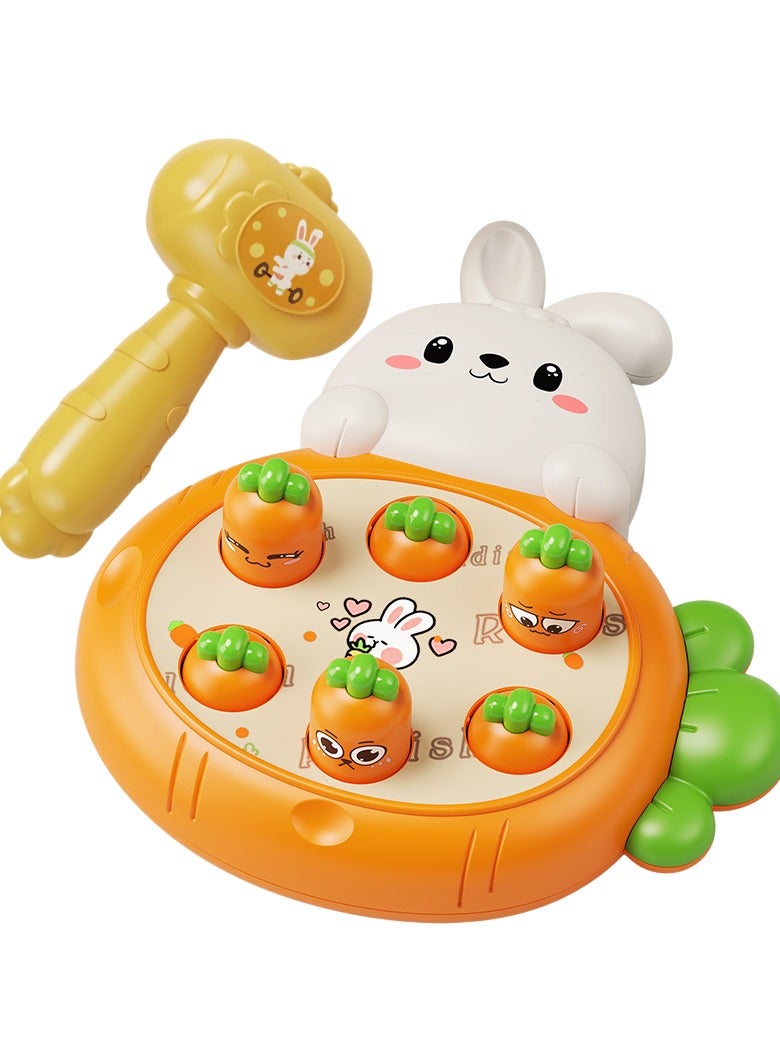 لعبة المطرقة والقصف، ألعاب الأرنب والجزر Whac-a-Mole لعمر سنتين فما فوق، ألعاب تفاعلية للأطفال الصغار مع مطرقتين، لعبة تعليمية نشطة، لعبة تعليمية مبكرة، هدية للأولاد والبنات والأطفال الصغار - Image 1